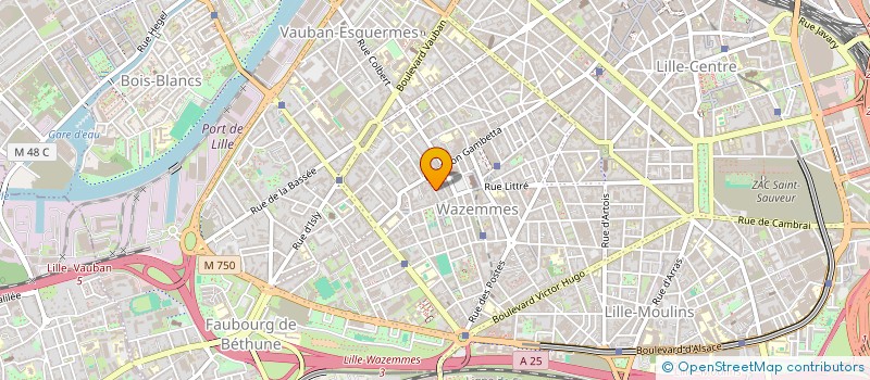 localisation de l'entreprise BASECLUB.  LILLE