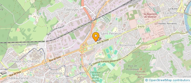 localisation de l'entreprise BASEMENT PROD à BESANCON