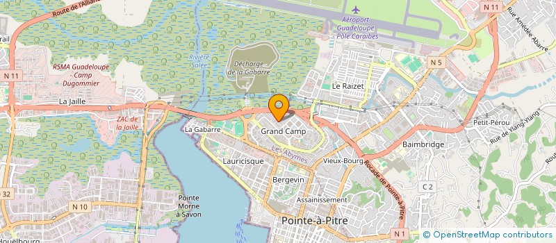 localisation de l'entreprise BASICOM  LES ABYMES