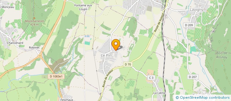 localisation de l'entreprise BASILE JOSEPH CHARPENTE COUVERTURE ZINGUERIE DEMOUSSAGE  LE PIN