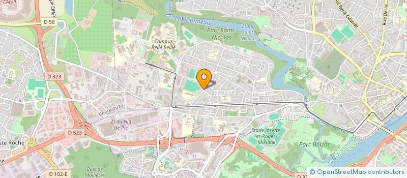 localisation de l'entreprise BASILE RAIMBAULT ARCHITECTE à ANGERS