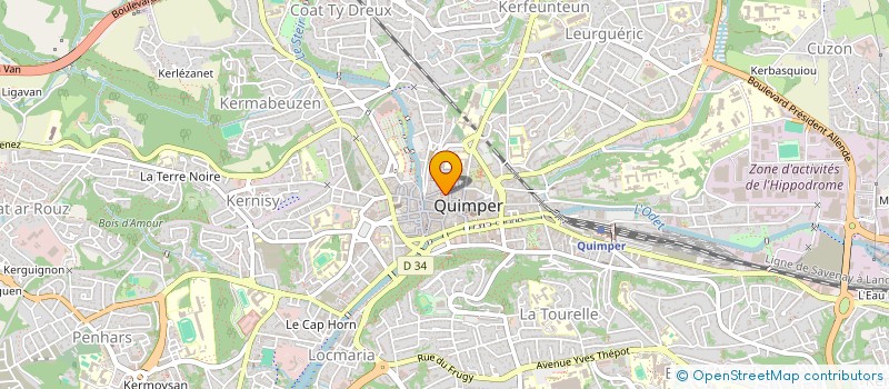 localisation de l'entreprise BASKERVILLE HALL à QUIMPER