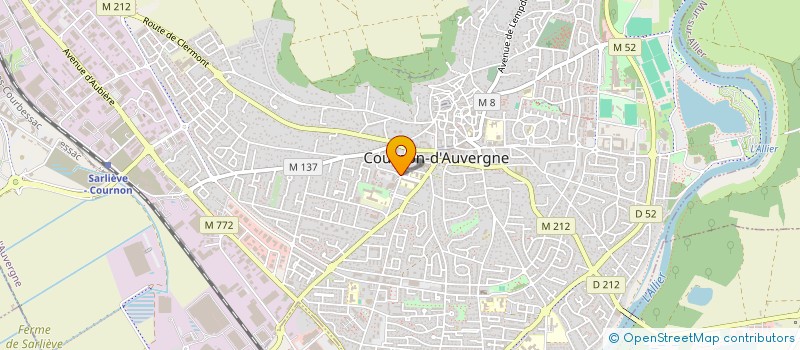 localisation de l'entreprise BASKET BALL COURNON D AUVERGNE  COURNON-D'AUVERGNE