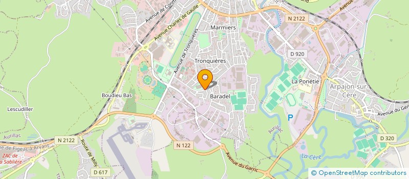 localisation de l'entreprise BASKET CLUB ARPAJON AURILLAC à AURILLAC