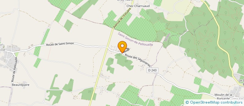 localisation de l'entreprise BASKET CLUB ELAN GEMOZACAIS  SAINT-SIMON-DE-PELLOUAILLE