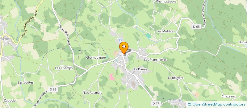 localisation de l'entreprise BASKET CLUB GRAZAC LAPTE  LAPTE