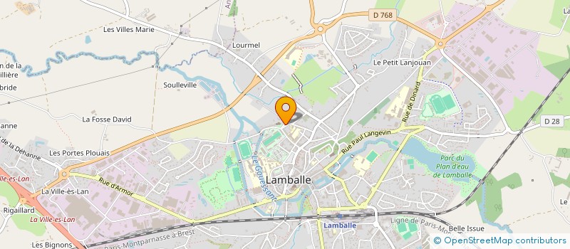 localisation de l'entreprise BASKET CLUB LAMBALLE à LAMBALLE-ARMOR