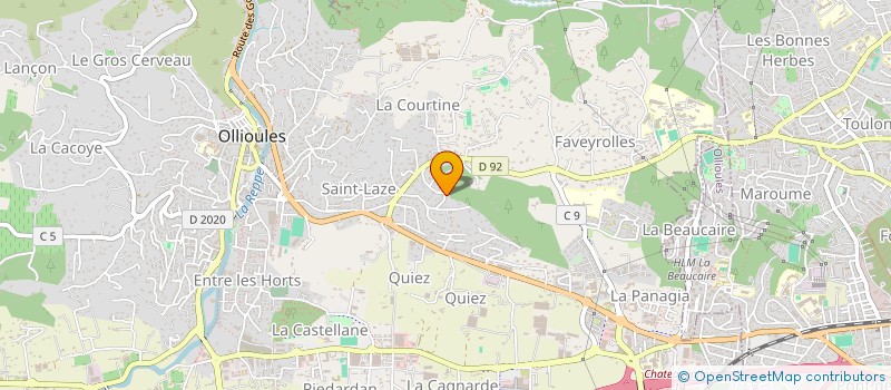 localisation de l'entreprise BASKET CLUB OLLIOULAIS (BCO) à OLLIOULES