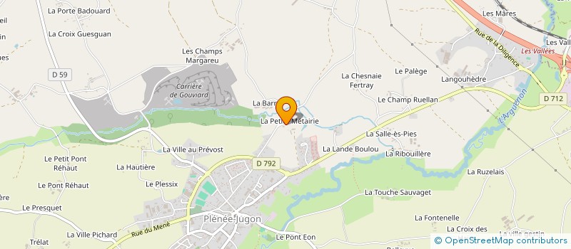 localisation de l'entreprise BASKET CLUB PLENEEN  PLENEE-JUGON