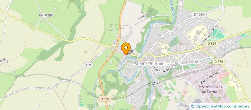 localisation de l'entreprise BASKET CLUB SEMUROIS à SEMUR-EN-AUXOIS