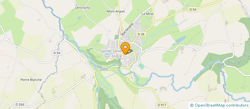 localisation de l'entreprise BASKET CLUB SEVEROIS à SAINTE-SEVERE-SUR-INDRE