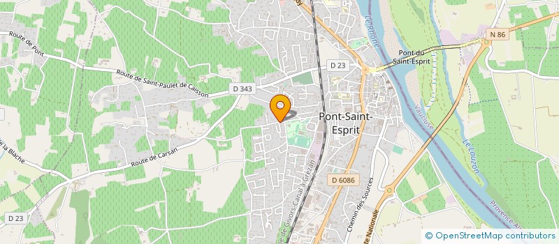 localisation de l'entreprise BASKET CLUB SPIRIPONTAIN  PONT-SAINT-ESPRIT