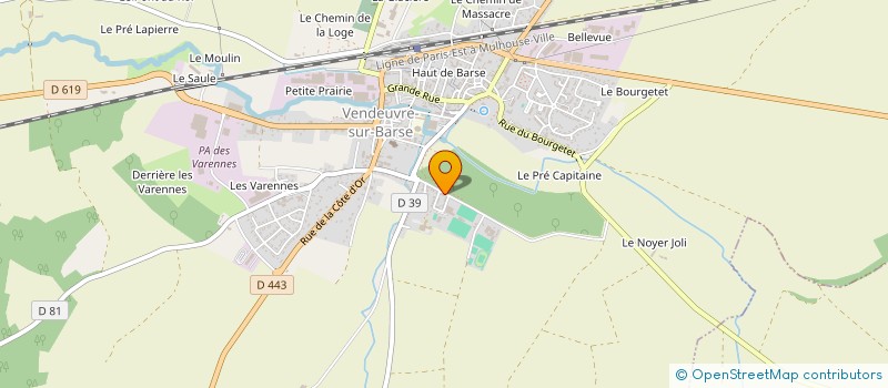 localisation de l'entreprise BASKET CLUB VENDEUVRE à VENDEUVRE-SUR-BARSE
