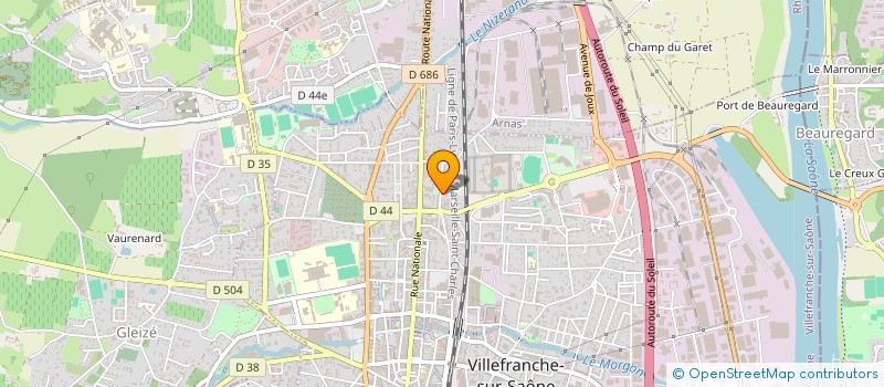 localisation de l'entreprise BASKET-CLUB VILLEFRANCHE-BEAUJOLAIS à VILLEFRANCHE-SUR-SAONE
