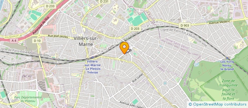 localisation de l'entreprise BASKET CLUB VILLIERS SUR MARNE à VILLIERS-SUR-MARNE