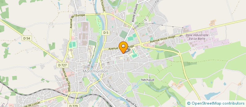 localisation de l'entreprise BASKET DU MONTMORILLONNAIS  MONTMORILLON