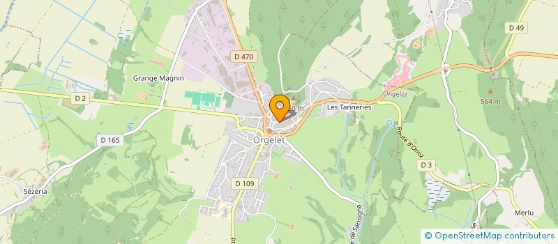 localisation de l'entreprise BASKET ORGELET CLUB  ORGELET