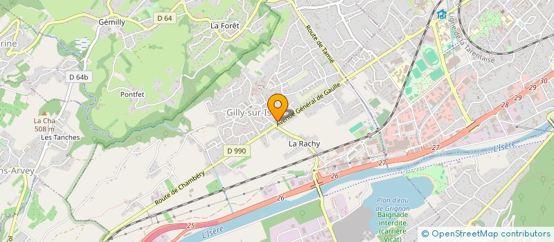 localisation de l'entreprise BASSO INDIVISION  GILLY-SUR-ISERE