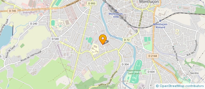 localisation de l'entreprise BAST à MONTLUCON