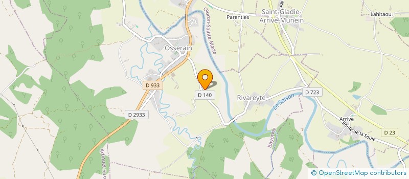 localisation de l'entreprise BAST'TOLERIE  OSSERAIN-RIVAREYTE