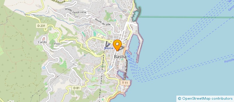localisation de l'entreprise BASTIA ASSURANCES IMMO à BASTIA
