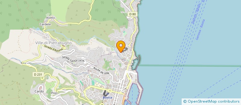 localisation de l'entreprise BASTIA INGENERIE CONSEIL à VILLE DI PIETRABUGNO