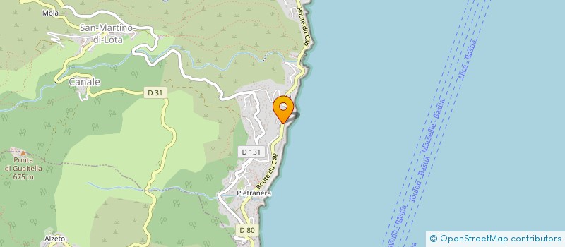 localisation de l'entreprise BASTIA SUB PLONGEE APNEE CHASSE (P.A.C) à BASTIA