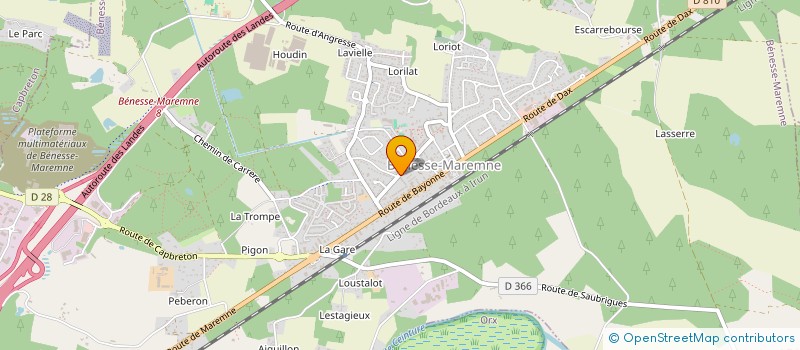 localisation de l'entreprise BASTIDE CREATIONS  BENESSE-MAREMNE