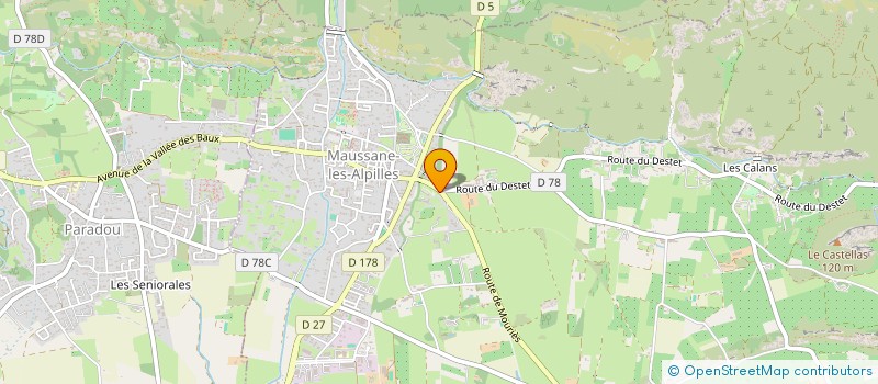 localisation de l'entreprise BASTIDE DES MOUSSET à MAUSSANE-LES-ALPILLES
