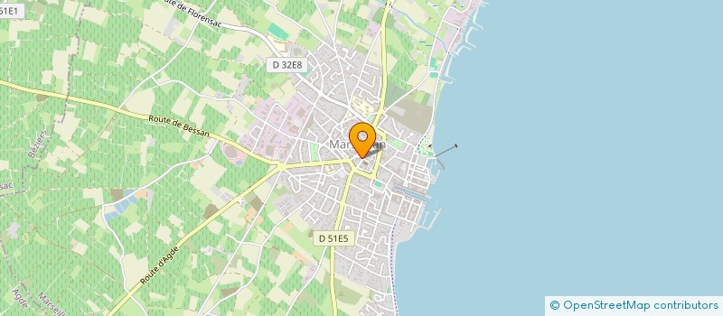 localisation de l'entreprise BASTIDE PARAMEDICAL à MARSEILLAN