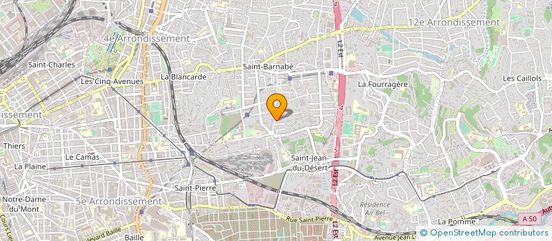 localisation de l'entreprise BASTIDE ST JEAN à MARSEILLE