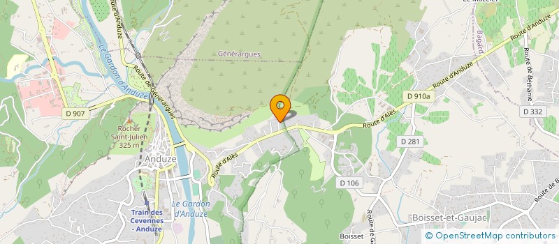 localisation de l'entreprise BASTIDE TP  BOISSET-ET-GAUJAC