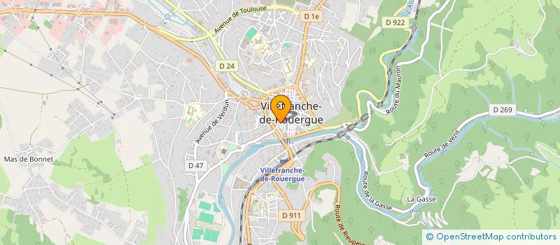 localisation de l'entreprise BASTIDES EVENTS 12  VILLEFRANCHE-DE-ROUERGUE