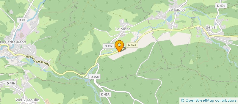 localisation de l'entreprise BASTIEN  LE MONT