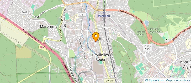 localisation de l'entreprise BASTIEN COUVERTURE à DEVILLE-LES-ROUEN
