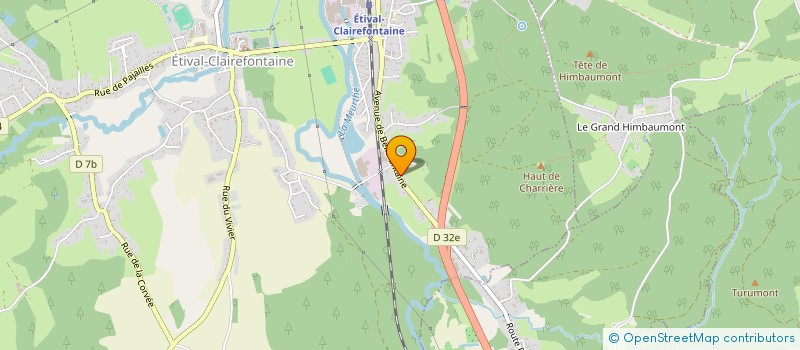 localisation de l'entreprise BASTIEN ROLAND ET PIERRE  ETIVAL-CLAIREFONTAINE