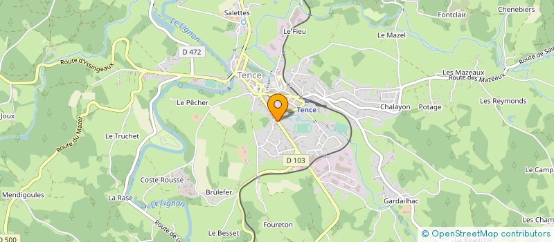 localisation de l'entreprise BASTIN  TENCE