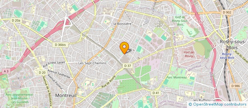 localisation de l'entreprise BAT. 13 à MONTREUIL