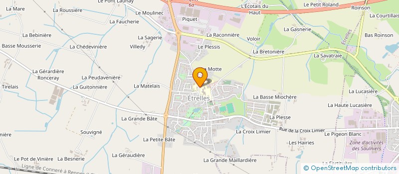 localisation de l'entreprise BAT & CO à ETRELLES