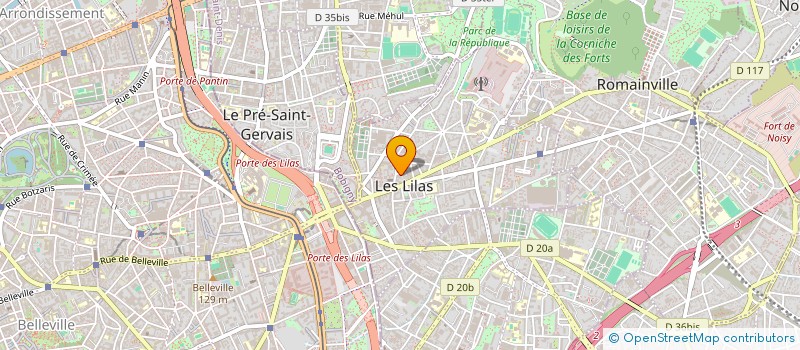 localisation de l'entreprise BAT CONCEPTS DESIGN  LES LILAS