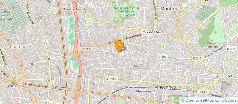 localisation de l'entreprise BAT CUB à MONTREUIL