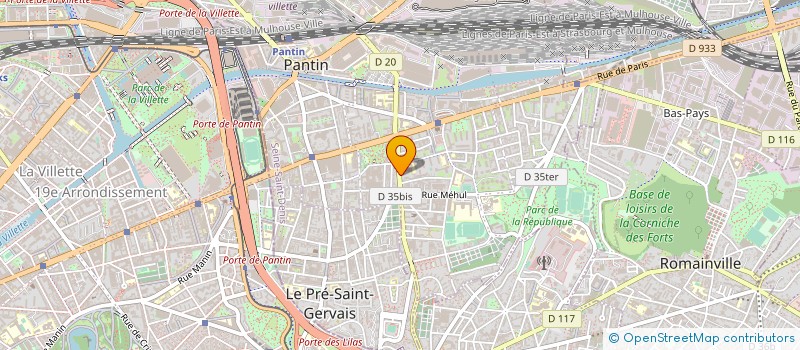 localisation de l'entreprise BAT DECO à PANTIN