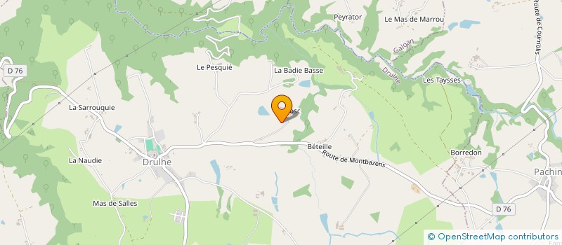 localisation de l'entreprise BAT'DECO  DRULHE