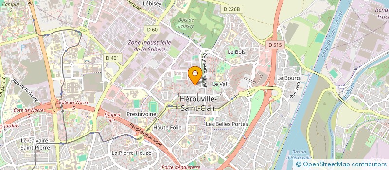 localisation de l'entreprise BAT'ECO14 à HEROUVILLE-SAINT-CLAIR