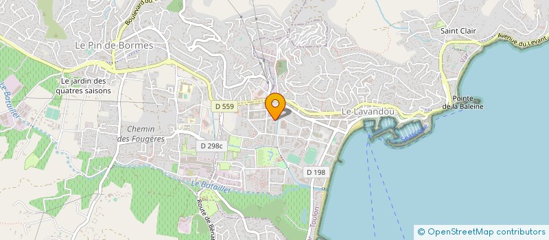 localisation de l'entreprise BAT ENERGIE à LE LAVANDOU