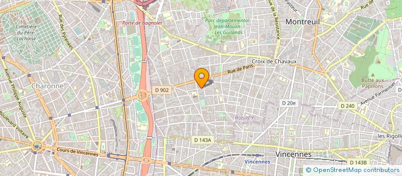 localisation de l'entreprise BAT EREM à MONTREUIL
