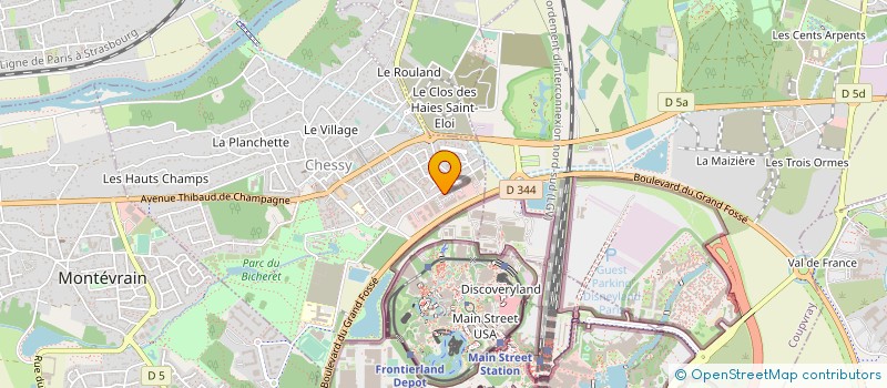 localisation de l'entreprise BAT ETANCHE BARDAGE à MONTEVRAIN