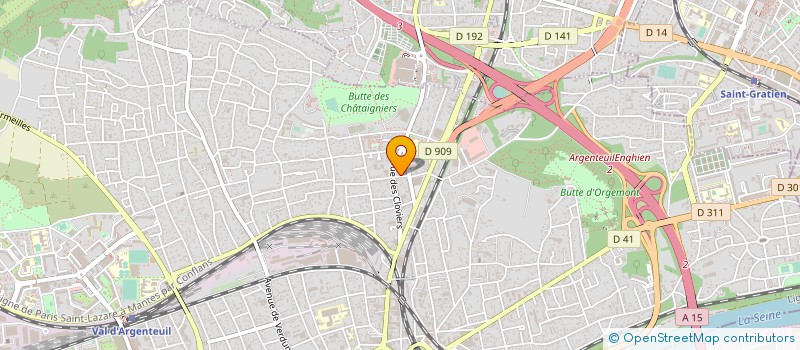 localisation de l'entreprise BAT ETUDES ENTREPRISE à ARGENTEUIL