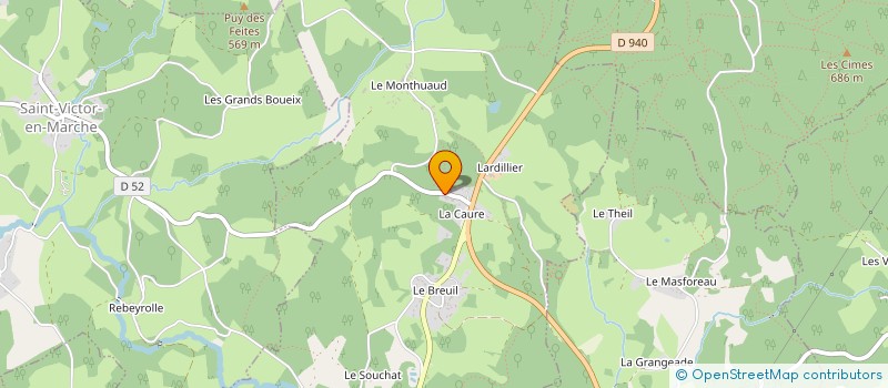 localisation de l'entreprise BAT GUERET RW à LA CHAPELLE-TAILLEFERT