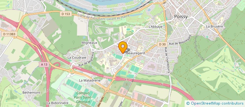 localisation de l'entreprise BAT-HYTECH à POISSY